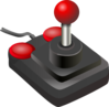 Black And Red Joystick Clip Art